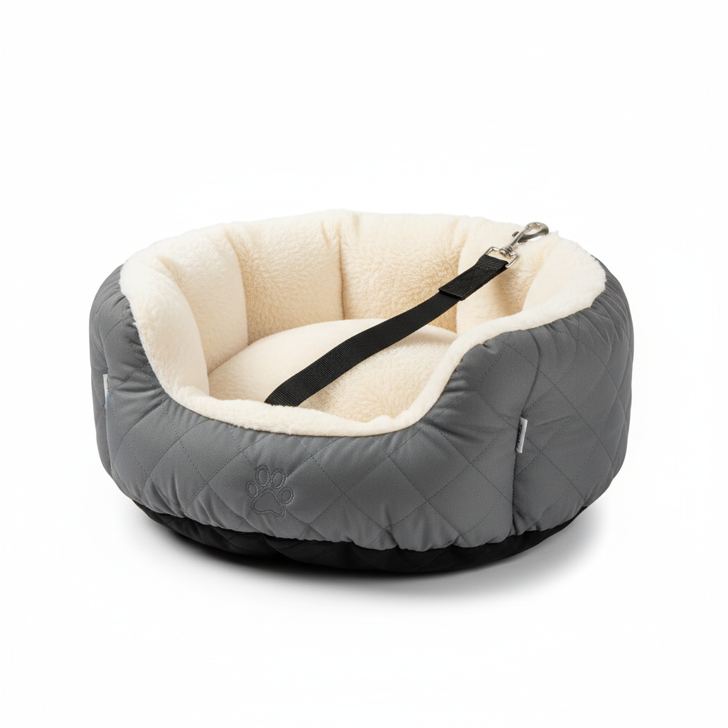 Car seat pet safety booster white background
