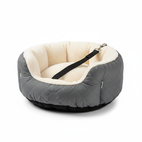Car seat pet safety booster white background