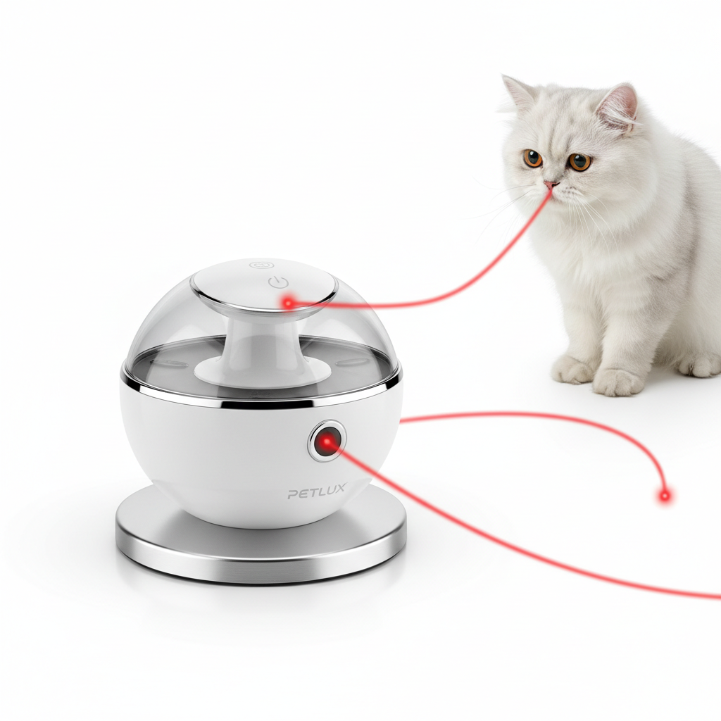 Automatic laser pointer cat toy white background