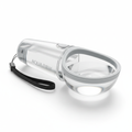 Portable pet water bottle and bowl white background