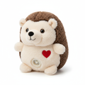 Squeaky plush hedgehog toy white background